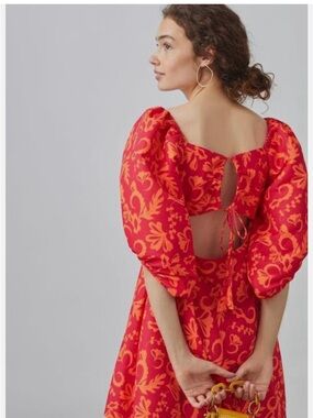 Anthropologie / Sachin & Babi Red and Orange Dress Sz Sm
